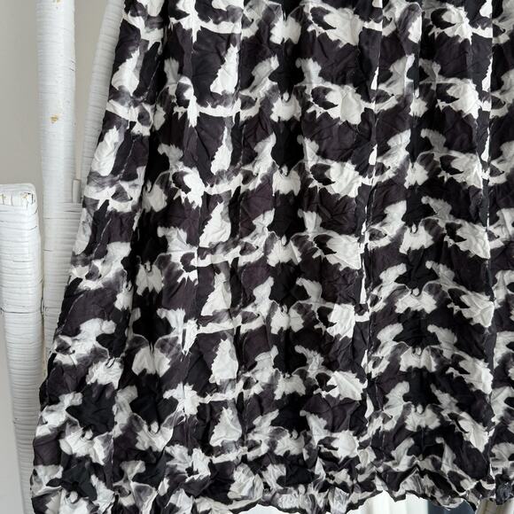 Alquema Dress 1 Small Smash Pocket Crinkle Pleated 3/4 Sleeve Artsy Abstract - Picture 8 of 14